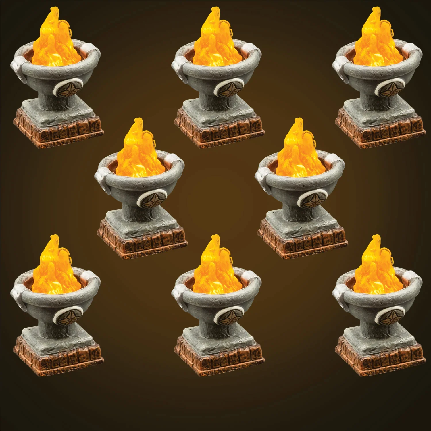 LED Lighted Braziers Add-On Pack (Unpainted)
