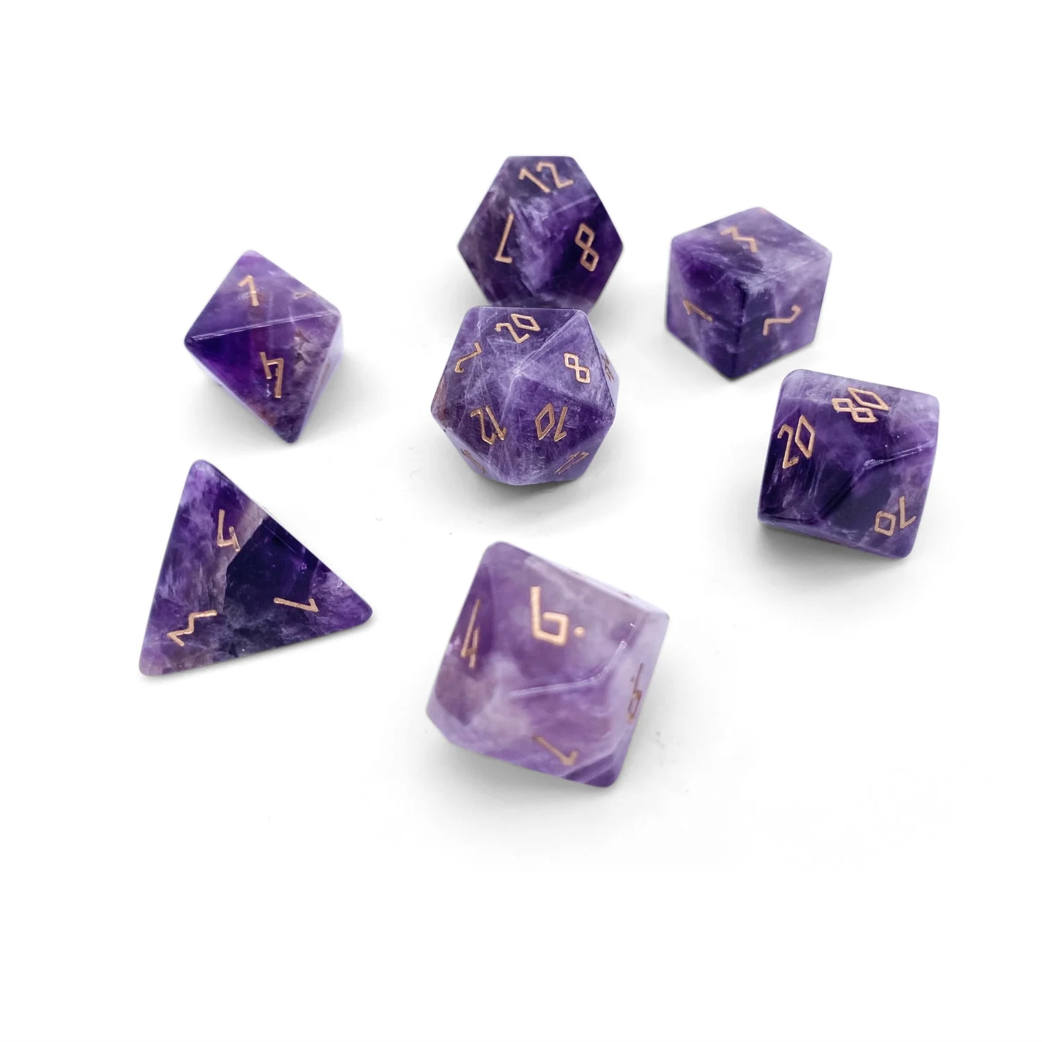 Amethyst - 7 Piece RPG Dice Set - Image 3