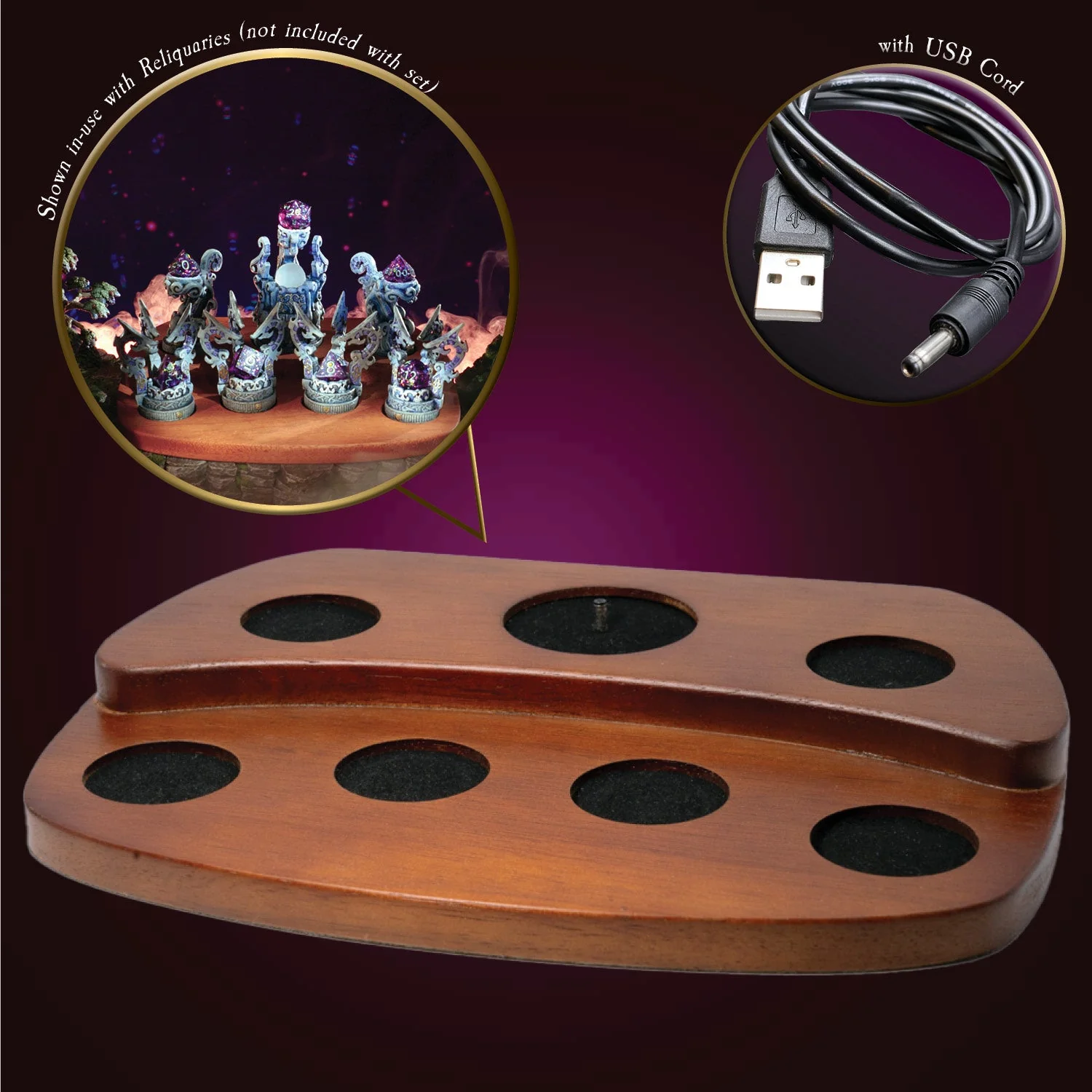 Seven-Slot Solid Mahogany Display - Image 2