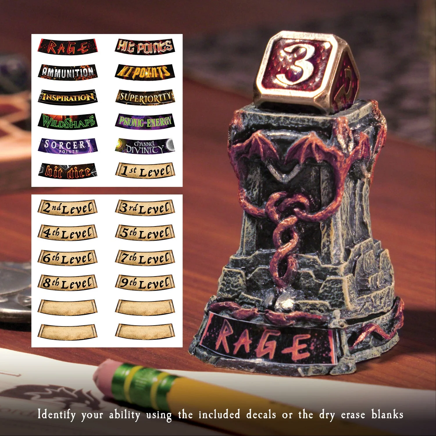Ability Tracker 4-Pack & Drakona d6 Dice - Image 4
