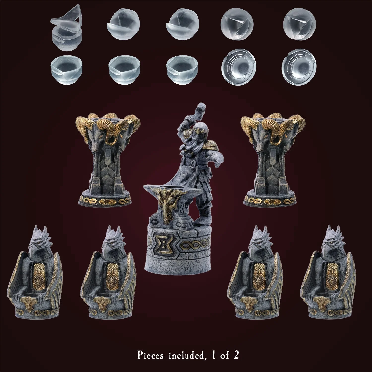 Dwarven Seven-die Reliquary Array - Plain Base - Image 2