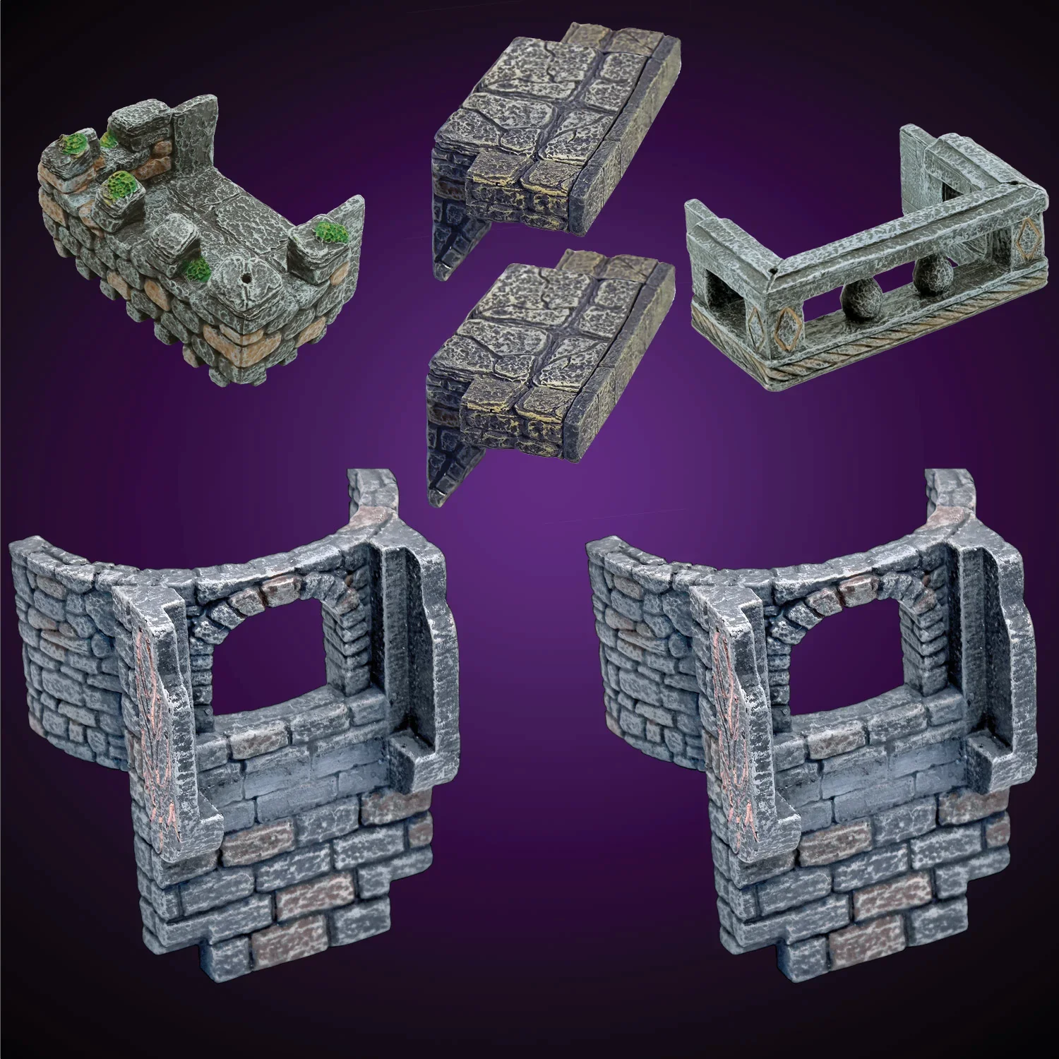 Small Tower Balcony & Bridge Base (Unpainted)