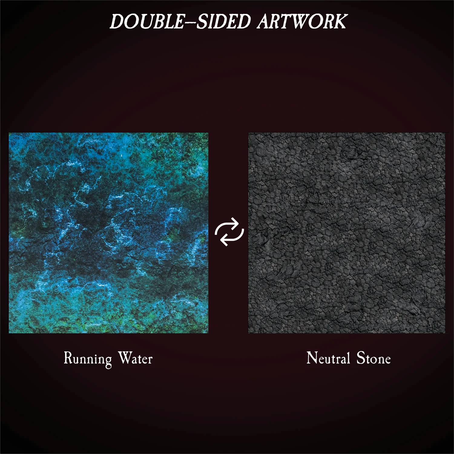 Terrain Tray Single 12" x 12":  Running Water/Neutral Stone - Image 2