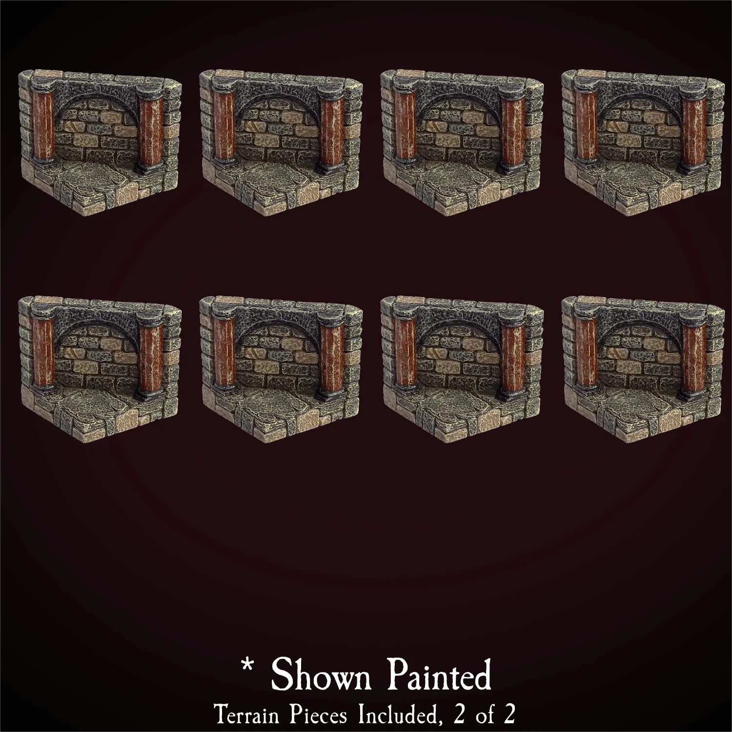 Vaulted Diagonal Walls (Unpainted) (NO anchor magnets) - Image 2