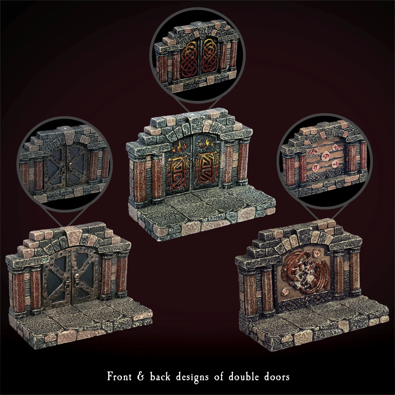Vaulted Double Doors (NO Anchor Magnets) (Unpainted) - Image 2